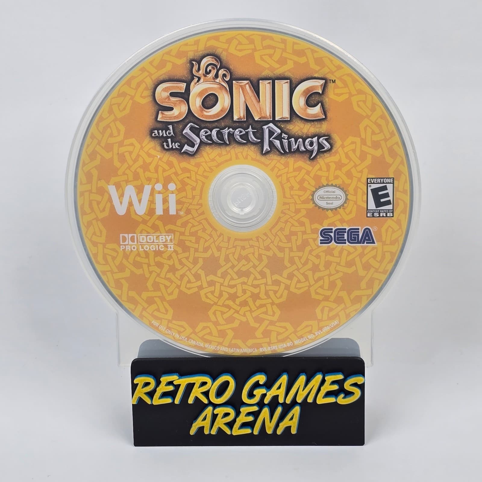 Sonic and the Secret Rings (Nintendo Wii) Disc