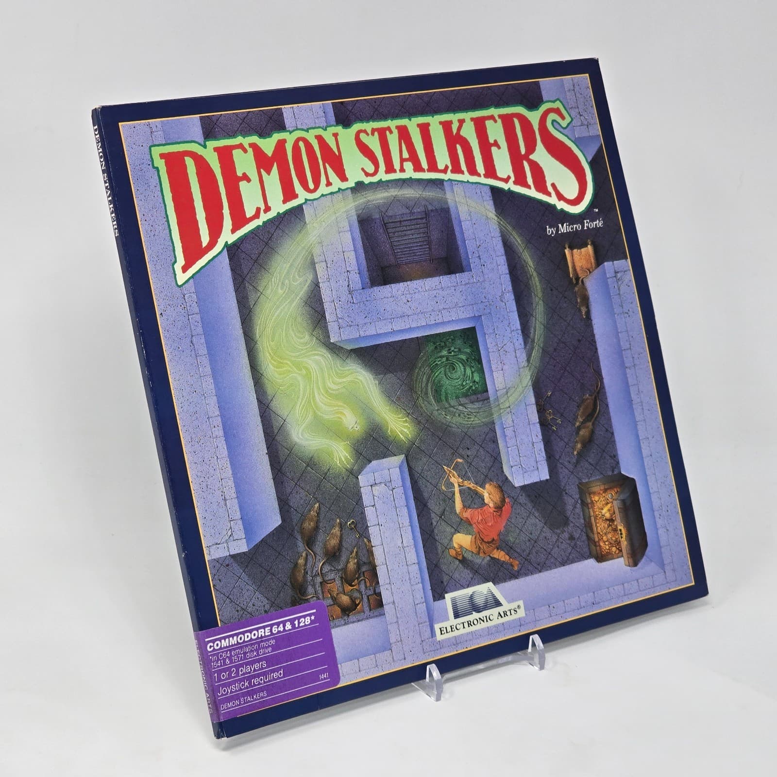 Demon Stalkers (Commodore 64 C64) 5.25 Floppy Disk CIB COMPLETE & TESTED