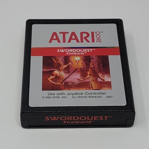 Swordquest: FireWorld (Atari 2600) Cartridge CLEANED & TESTED