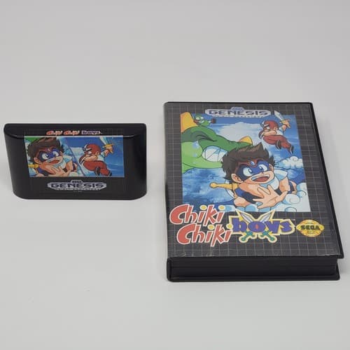Chiki Chiki Boys (Sega Genesis) Case & Cartridge (No Manual) TESTED