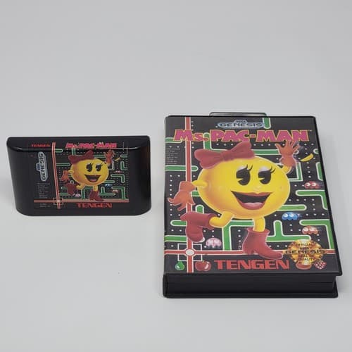 Ms. Pac-Man (Sega Genesis) Case & Cartridge TESTED