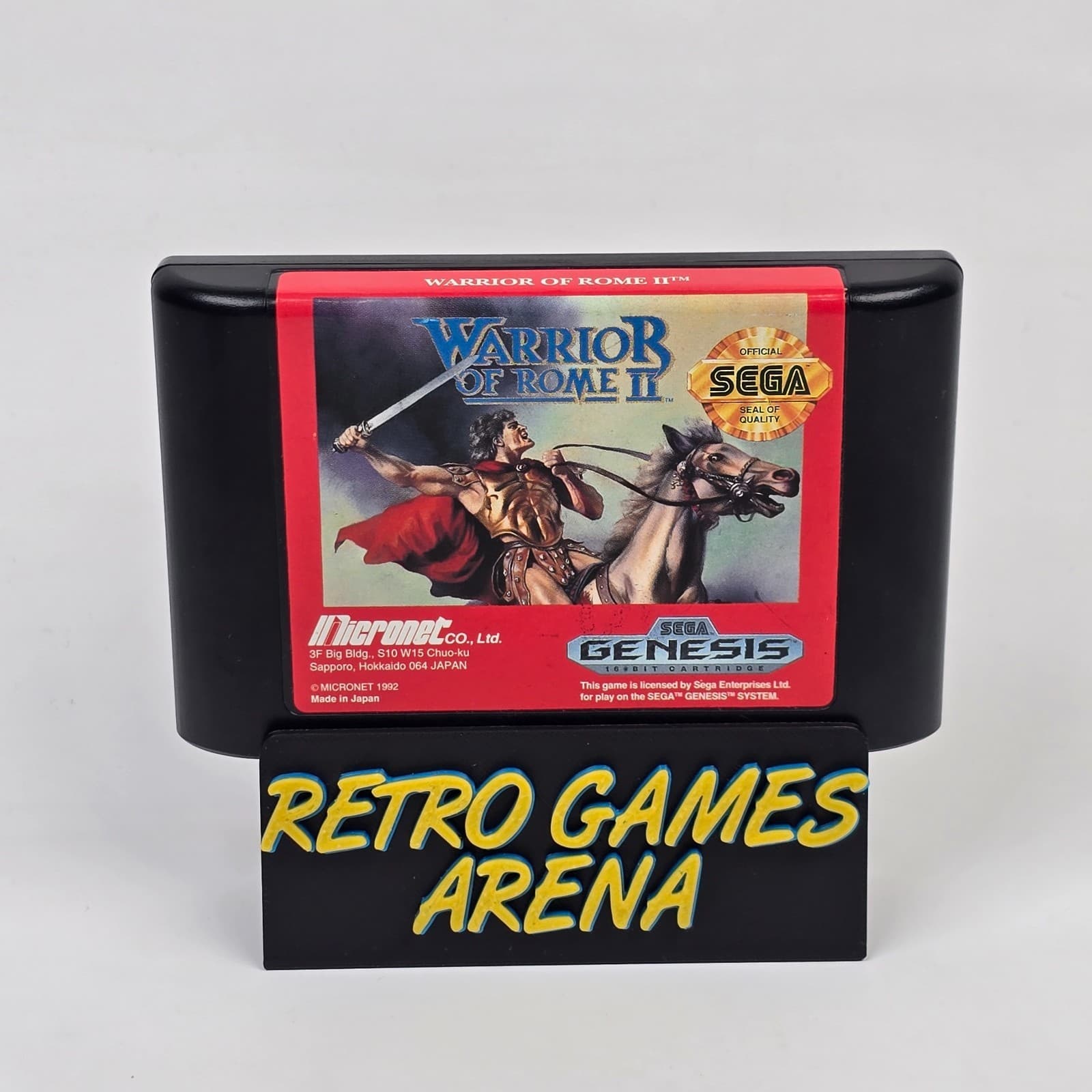 Warrior of Rome II 2 (Sega Genesis) Cartridge CLEANED & TESTED