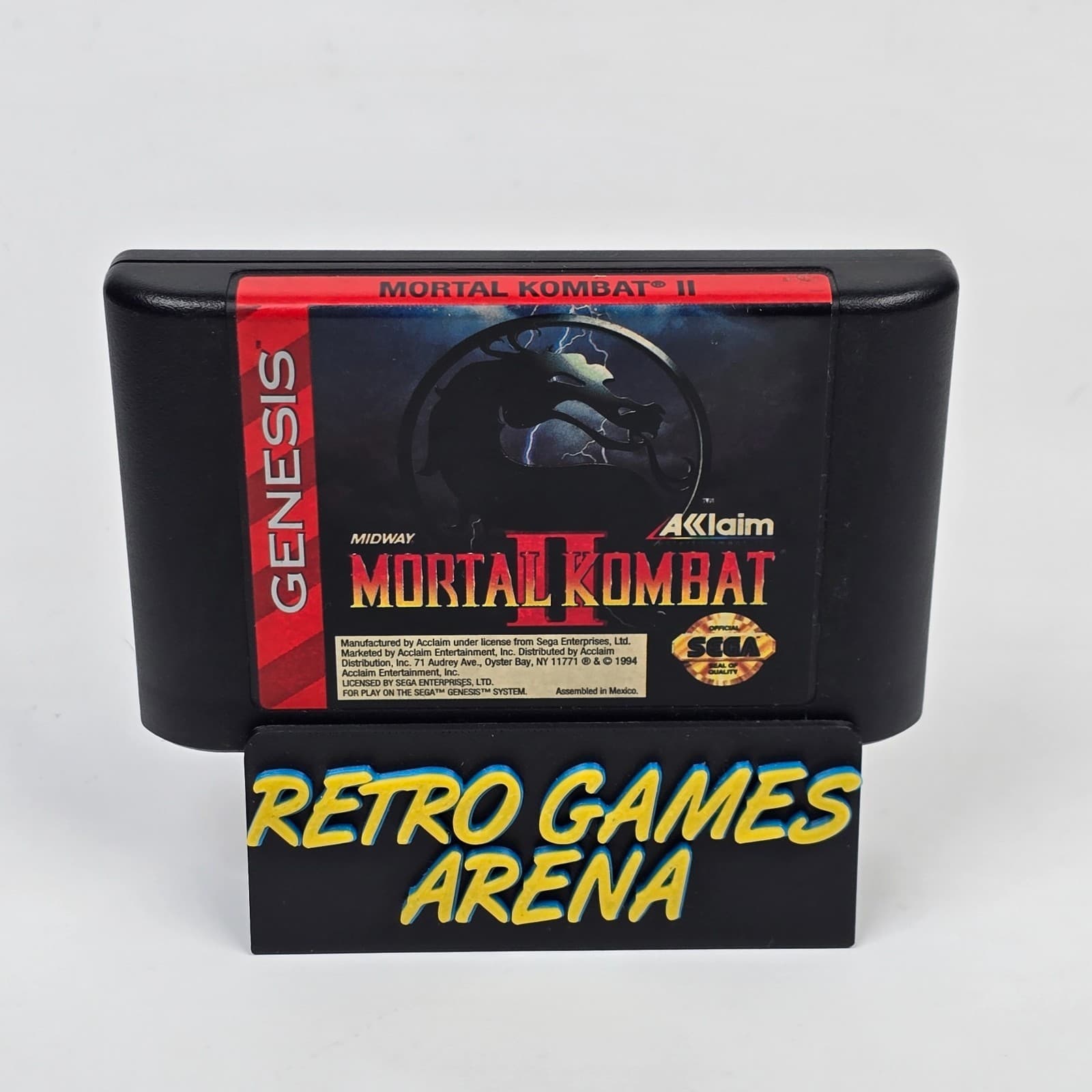 Mortal Kombat II 2 (Sega Genesis) Cartridge CLEANED & TESTED