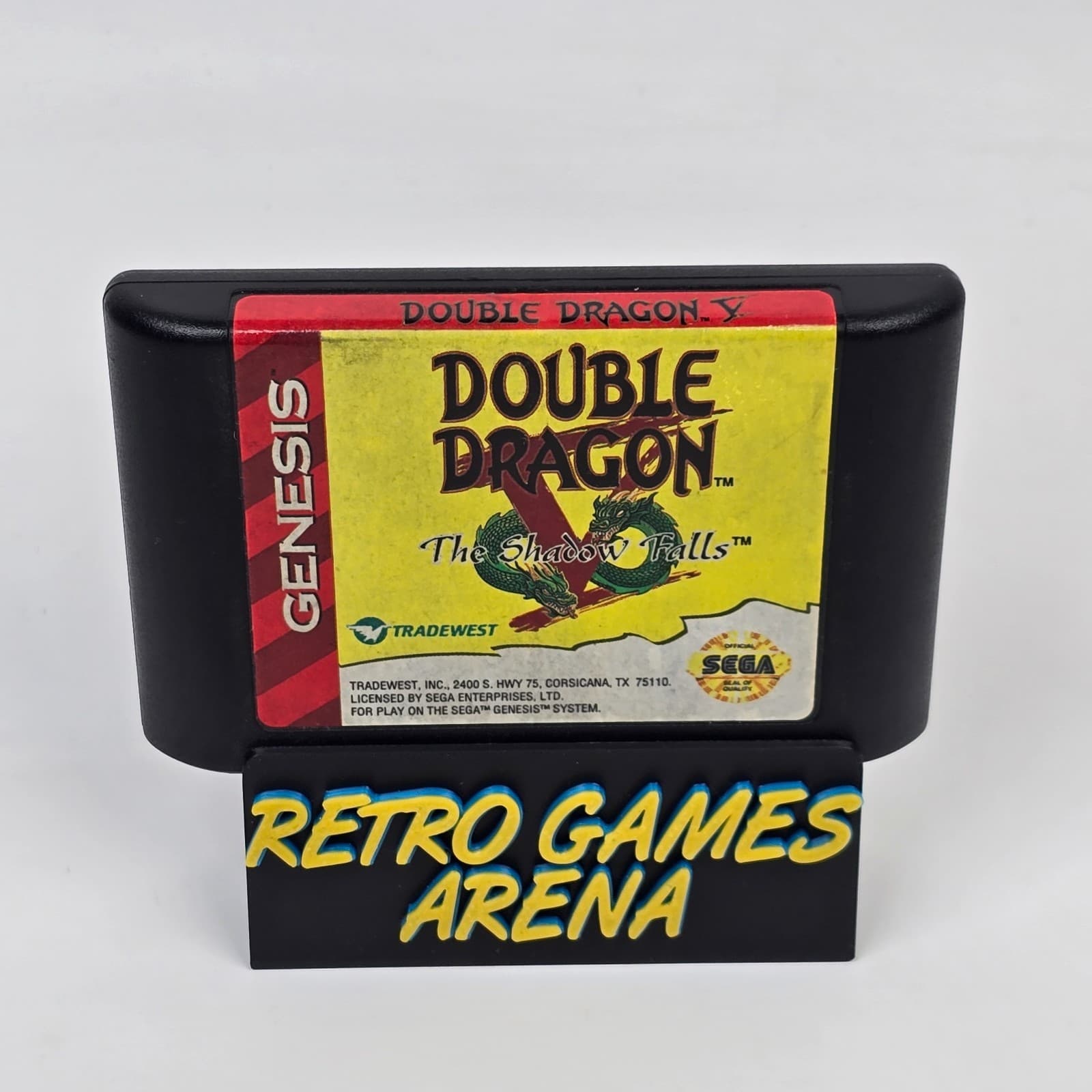 Double Dragon V 5: The Shadow Falls (Sega Genesis) Cartridge CLEANED & TESTED