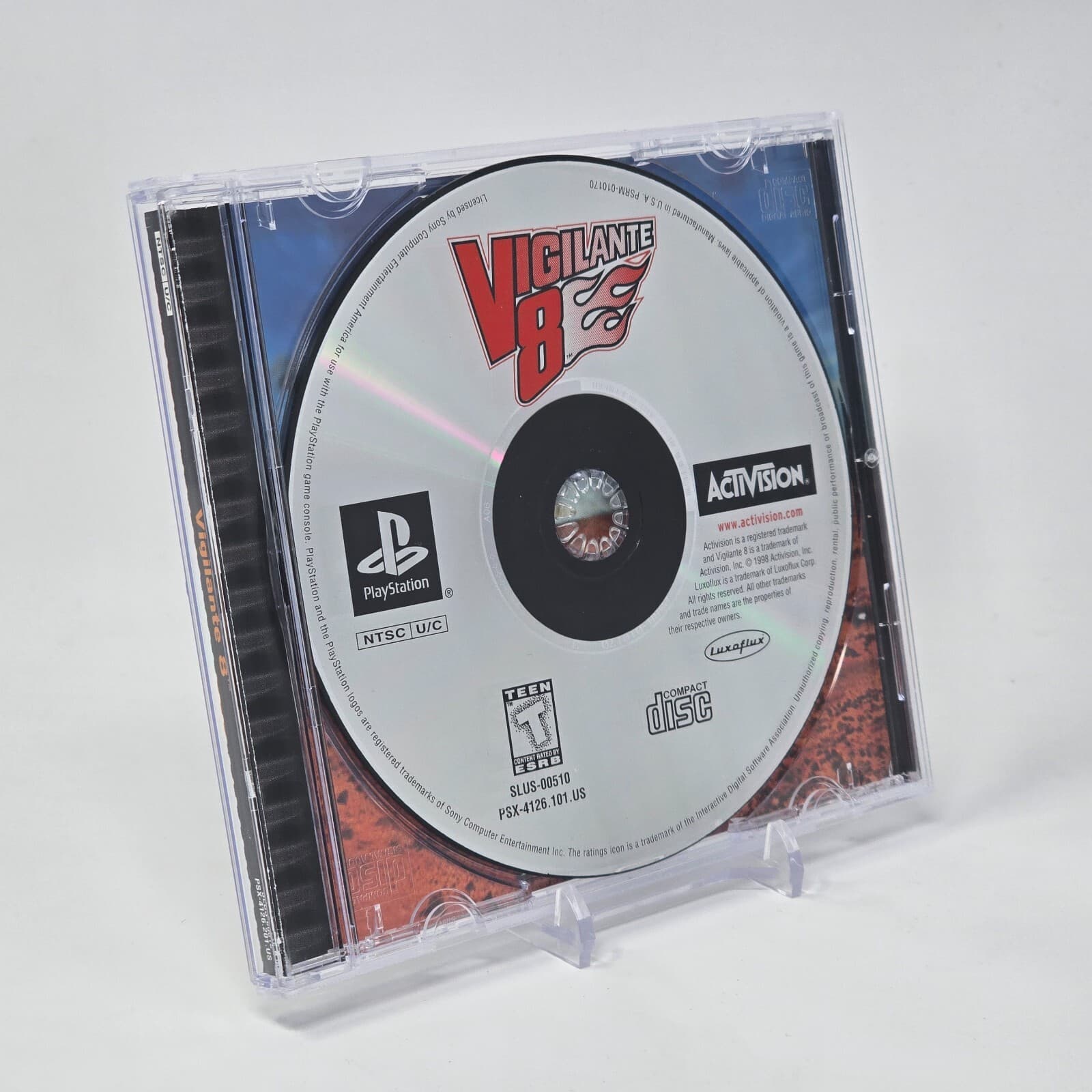 Vigilante 8 (PlayStation 1 PS1) Case & Disc TESTED (Missing Manual)