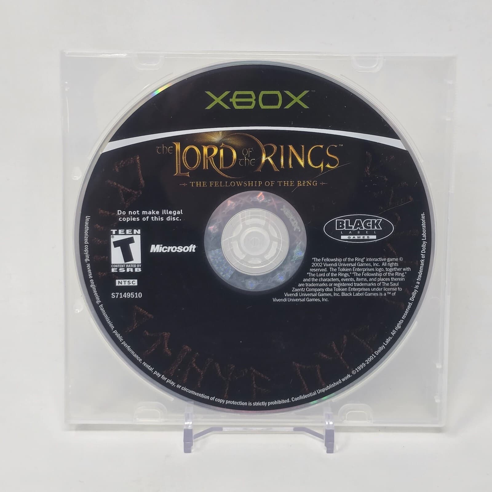The Lord of the Rings: The Fellowship of the Ring (Original Xbox) Disc TESTED