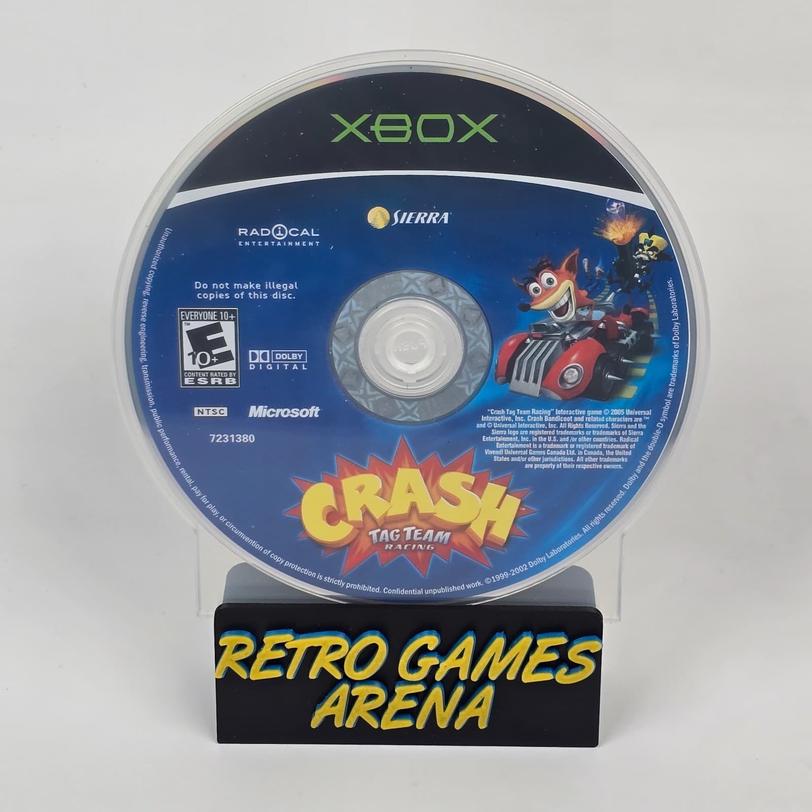 Crash: Tag Team Racing - Crash Bandicoot (Original Xbox) Disc