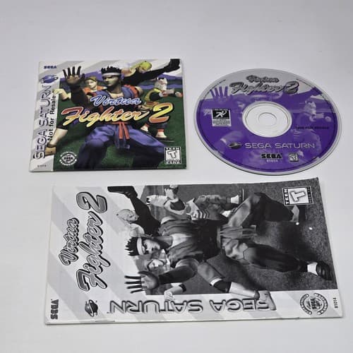 Virtua Fighter 2 (Sega Saturn) CIB COMPLETE Sleeve Case w/ Manual TESTED