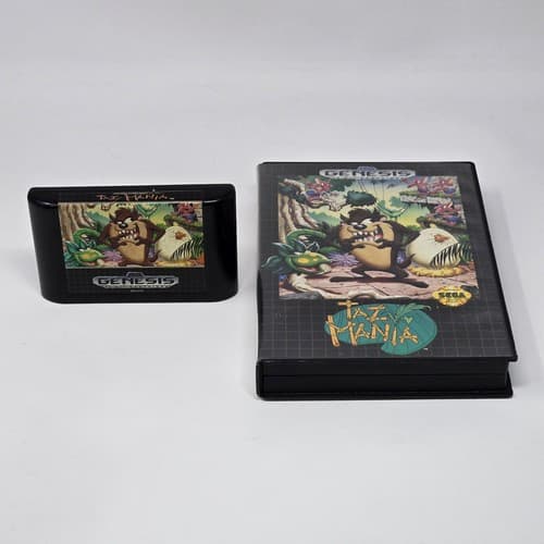 Taz-Mania (Sega Genesis) Case & Cartridge TESTED
