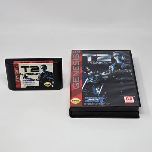 T2: Terminator 2 Judgment Day (Sega Genesis) Case & Cartridge TESTED