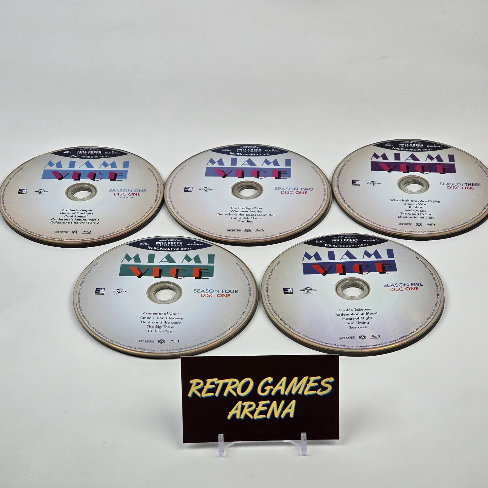 Miami Vice: The Complete Series NRMT (20 Blu-ray Discs Only - No Boxes/Covers)