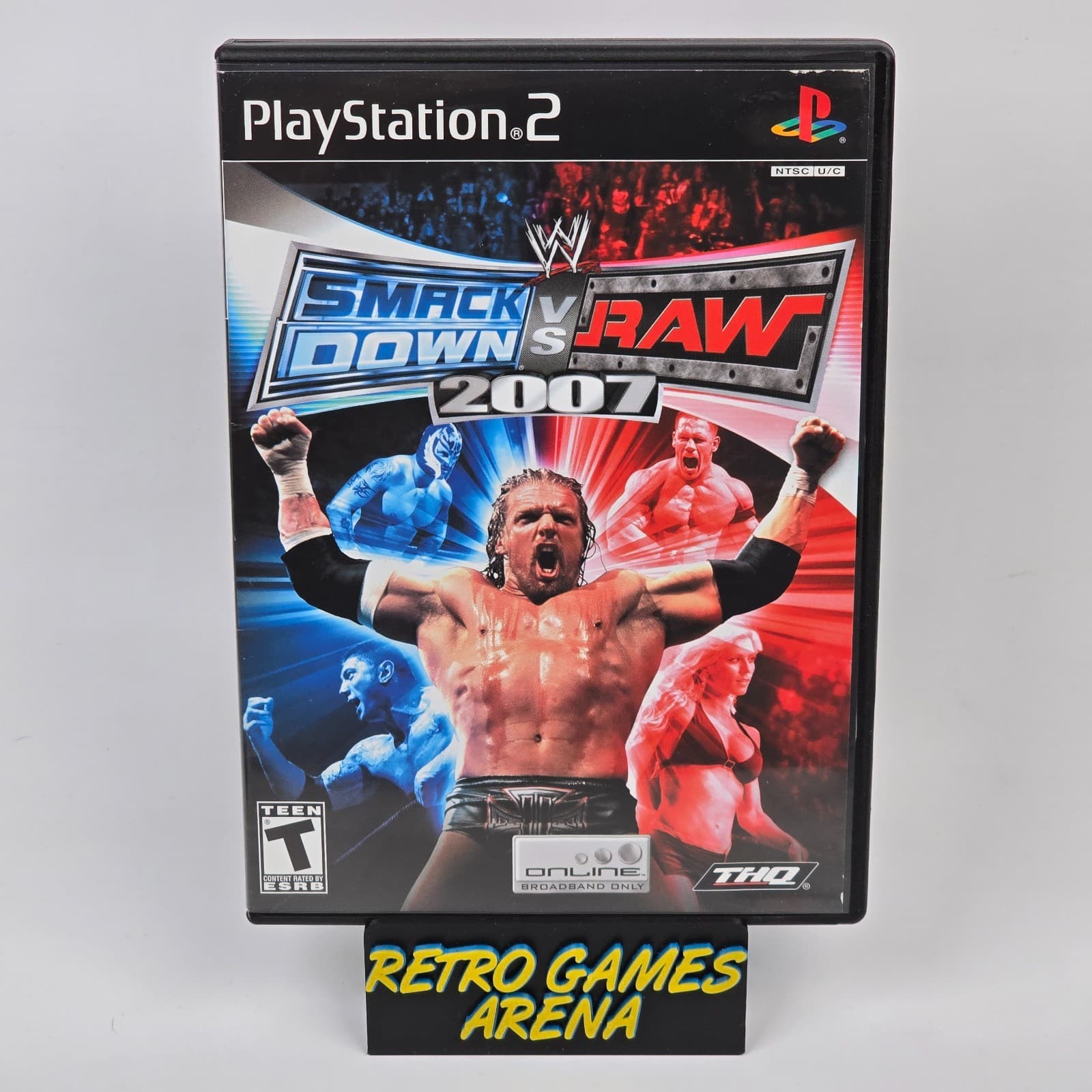 WWE Smackdown vs Raw 2007 (PlayStation 2 PS2) Black Label Case & Disc