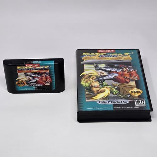 Street Fighter II 2: Special Champion Edition (Sega Genesis) Case & Cartridge