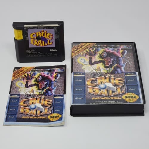 Crüe Ball Heavy Metal Pinball (Genesis) CIB COMPLETE & TESTED (Motley Crüe)