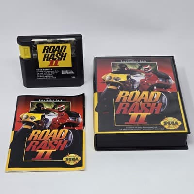 Road Rash II 2 (Sega Genesis) CIB COMPLETE & TESTED