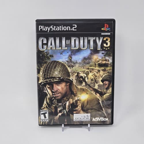 Call of Duty 3 (PlayStation 2 PS2) Black Label CIB COMPLETE & TESTED