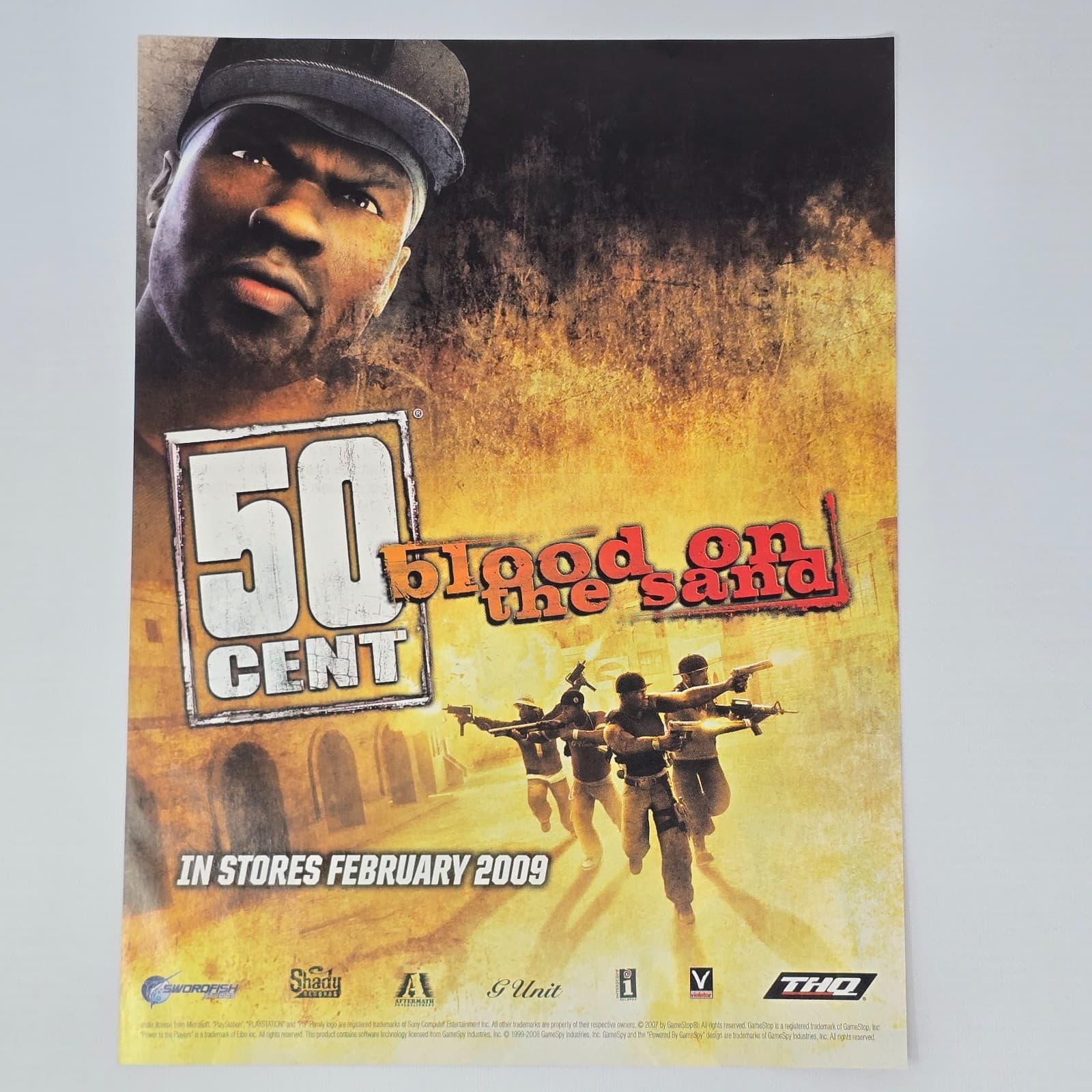 50 Cent Blood On The Sand Xbox 360 PlayStation 3 PS3 Stores Print Ad/Poster