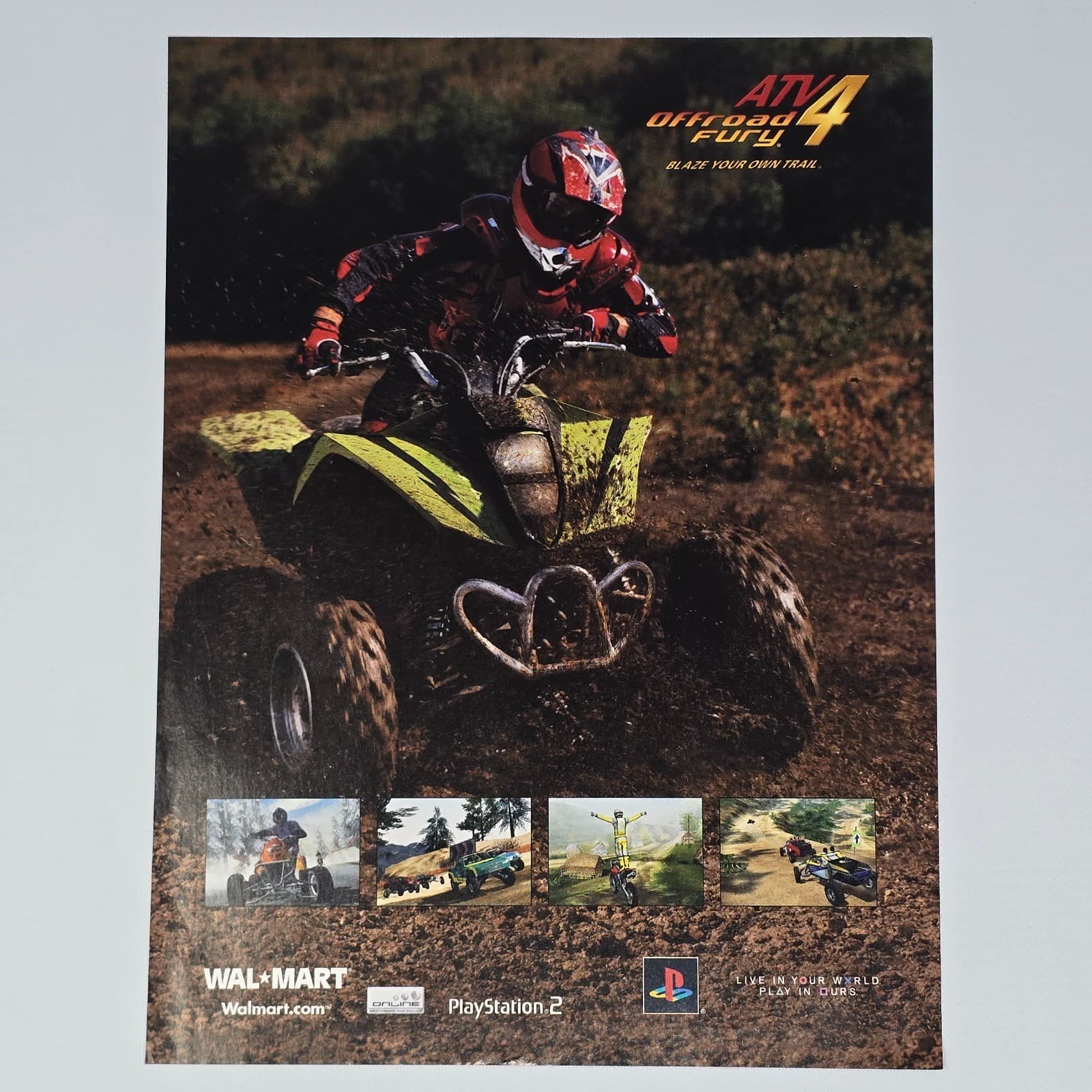 ATV Offroad Fury 4 PlayStation 2 PS2 Blaze Print Ad/Poster