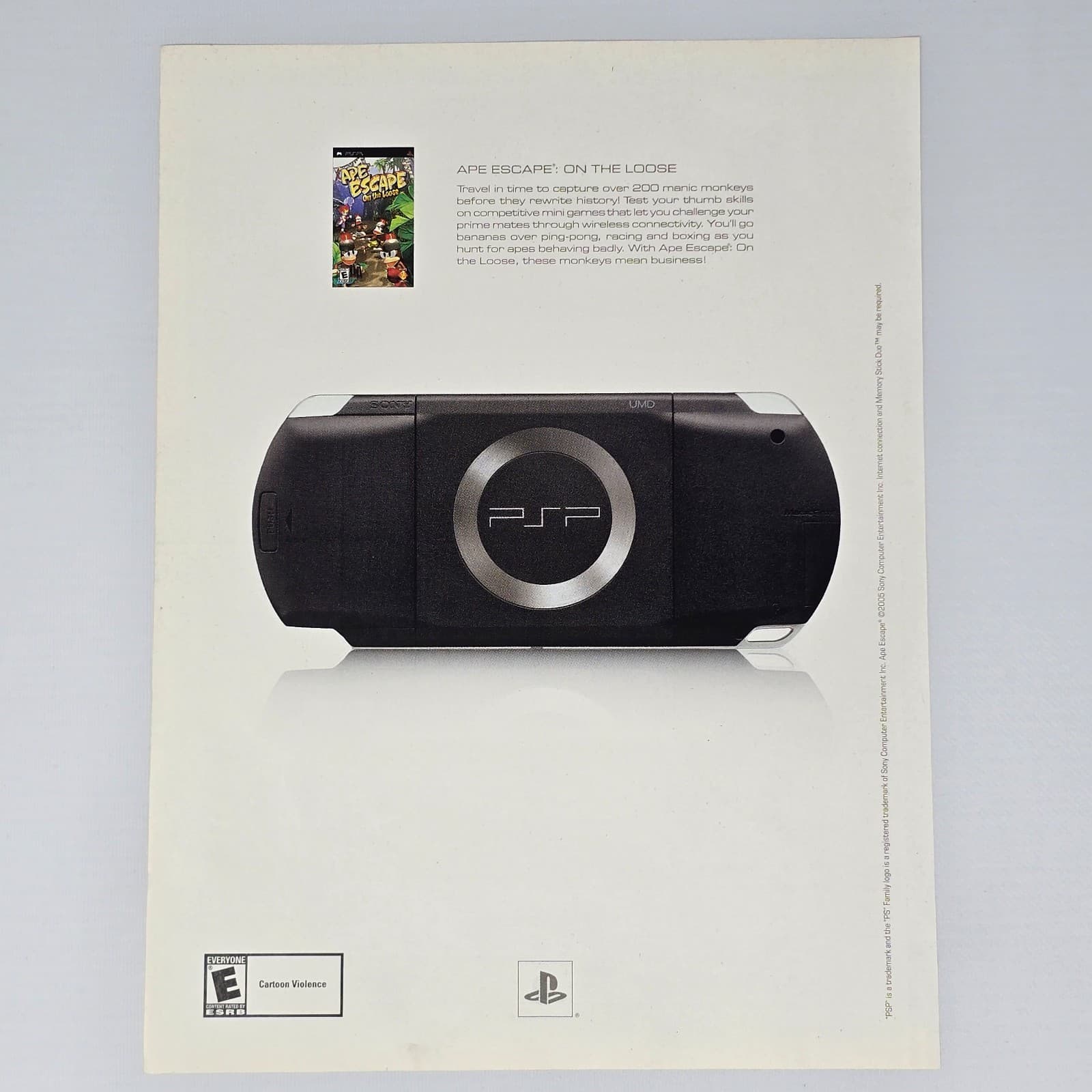 APE Escape On The Loose PSP Capture Print Ad/Poster