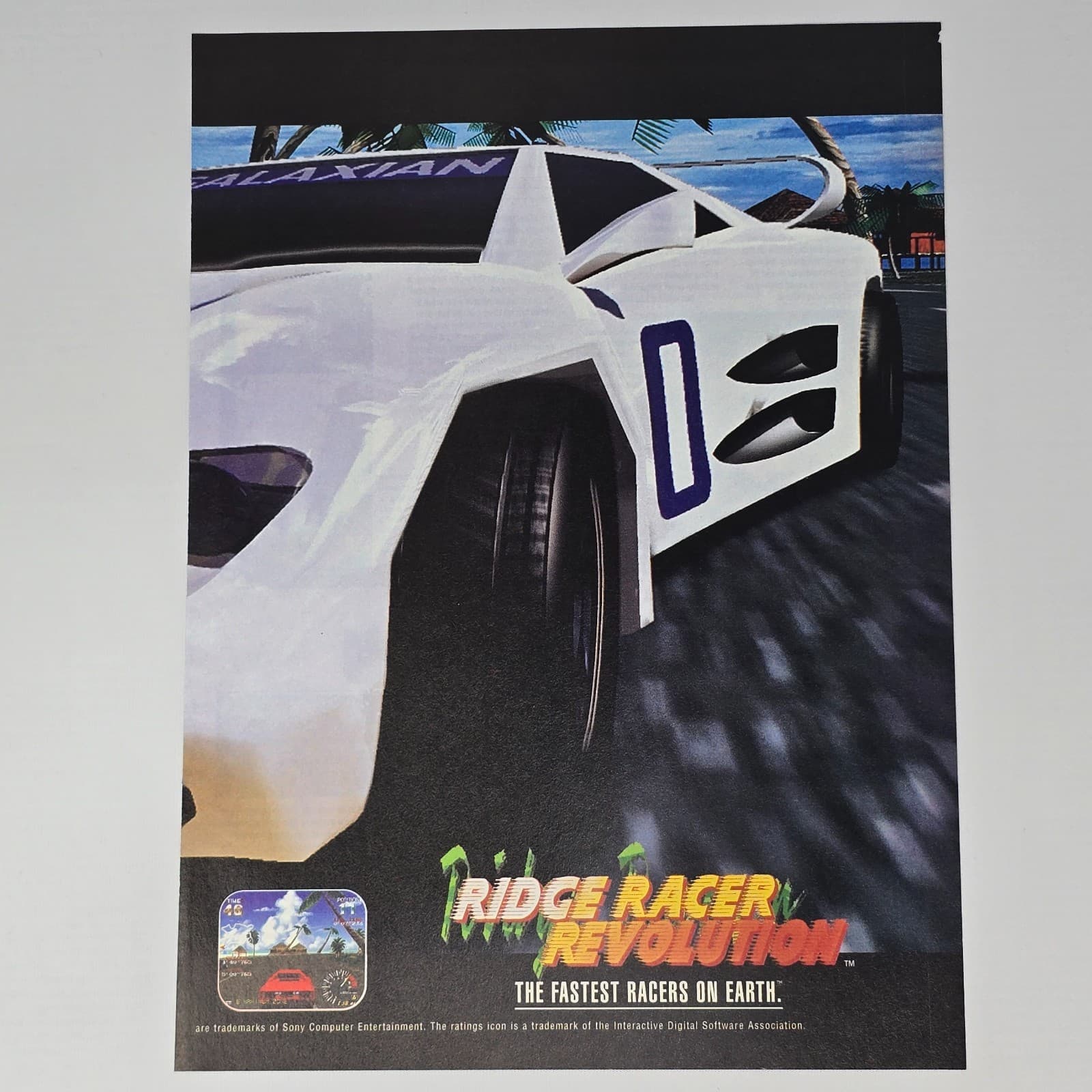 Ridge Racer Revolution PlayStation 1 PS1 Fastest Print Ad/Poster Promo Art