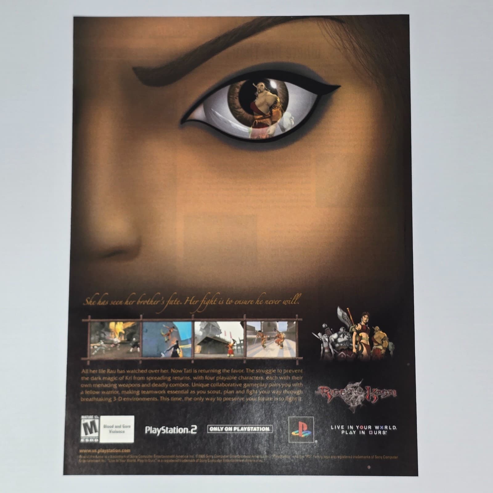 Rise of the Kasai PlayStation 2 PS2 Fate Print Ad/Poster Promo Art