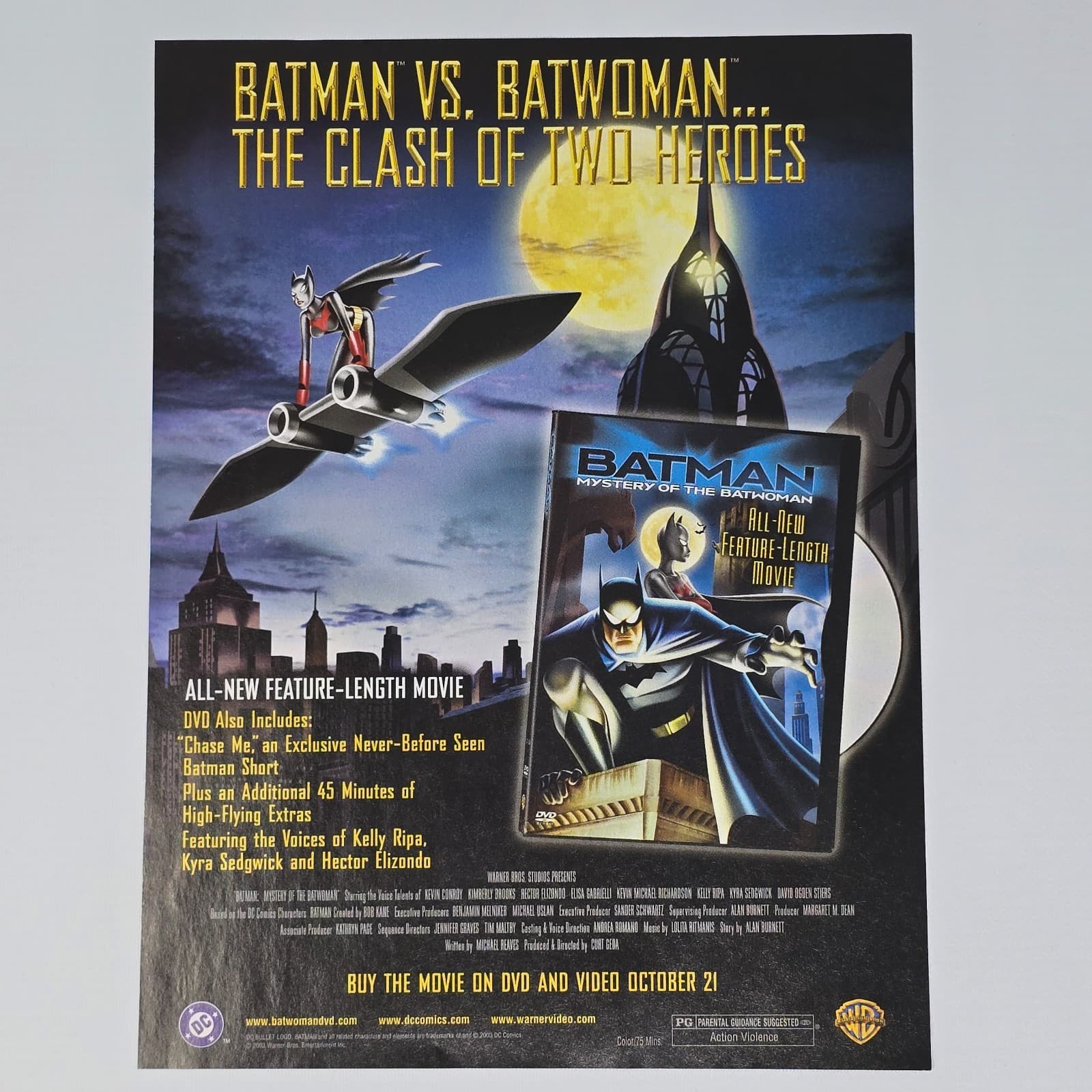 Batman Mystery Of The Batwoman DVD Print Ad/Poster