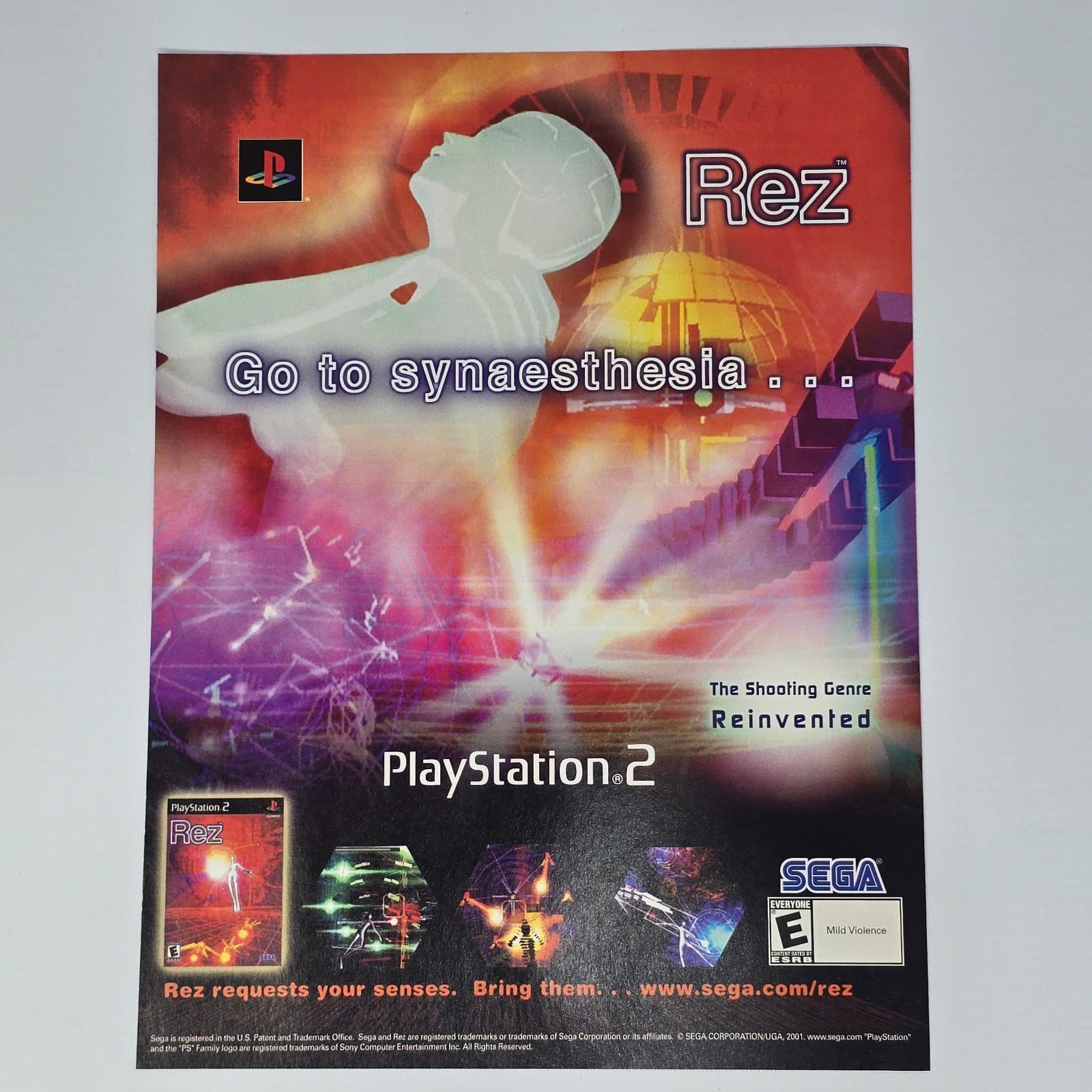 Rez PlayStation 2 PS2 Synaesthesia Print Ad/Poster Promo Art
