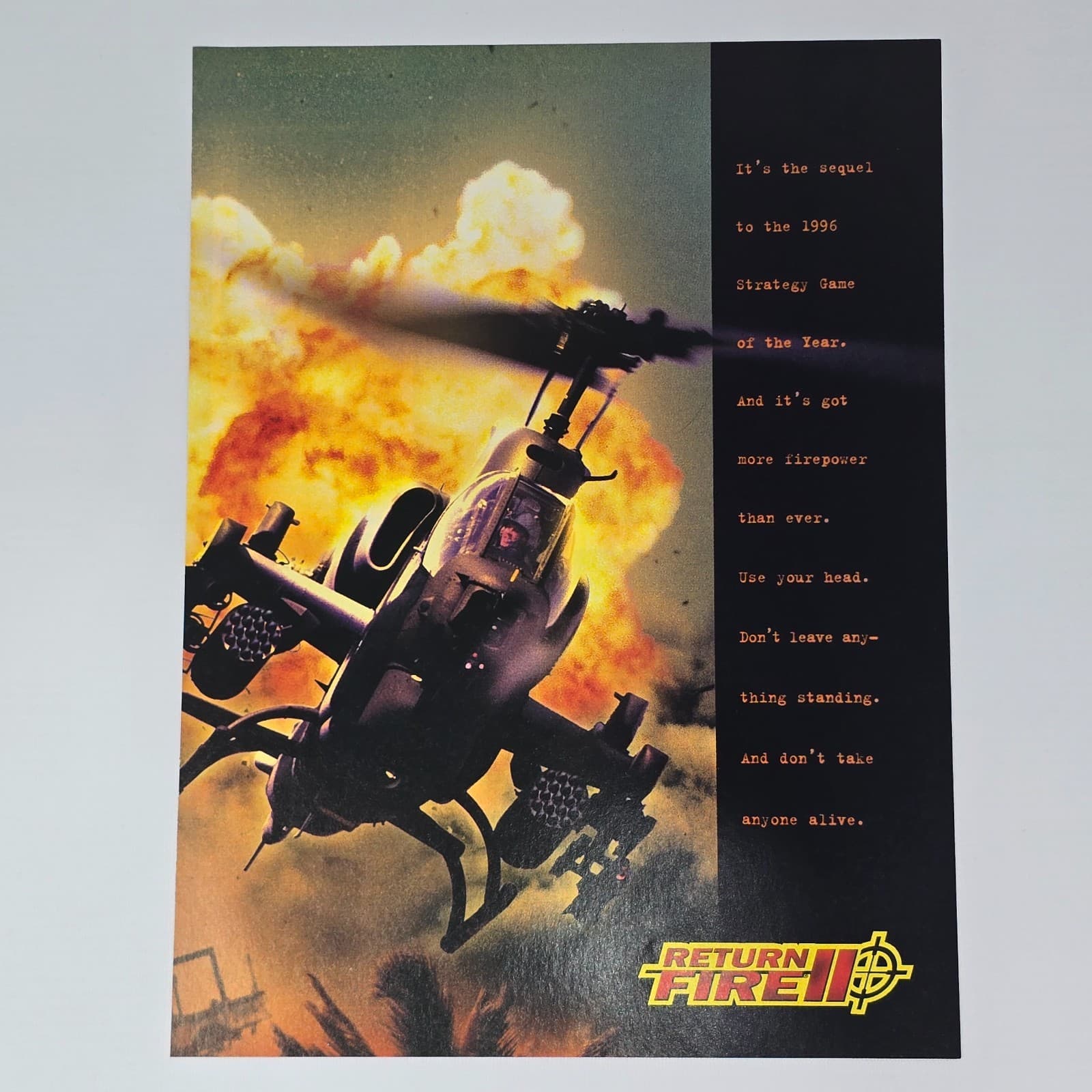 Return Fire II 2 PC Use Your Head Print Ad/Poster Promo Art
