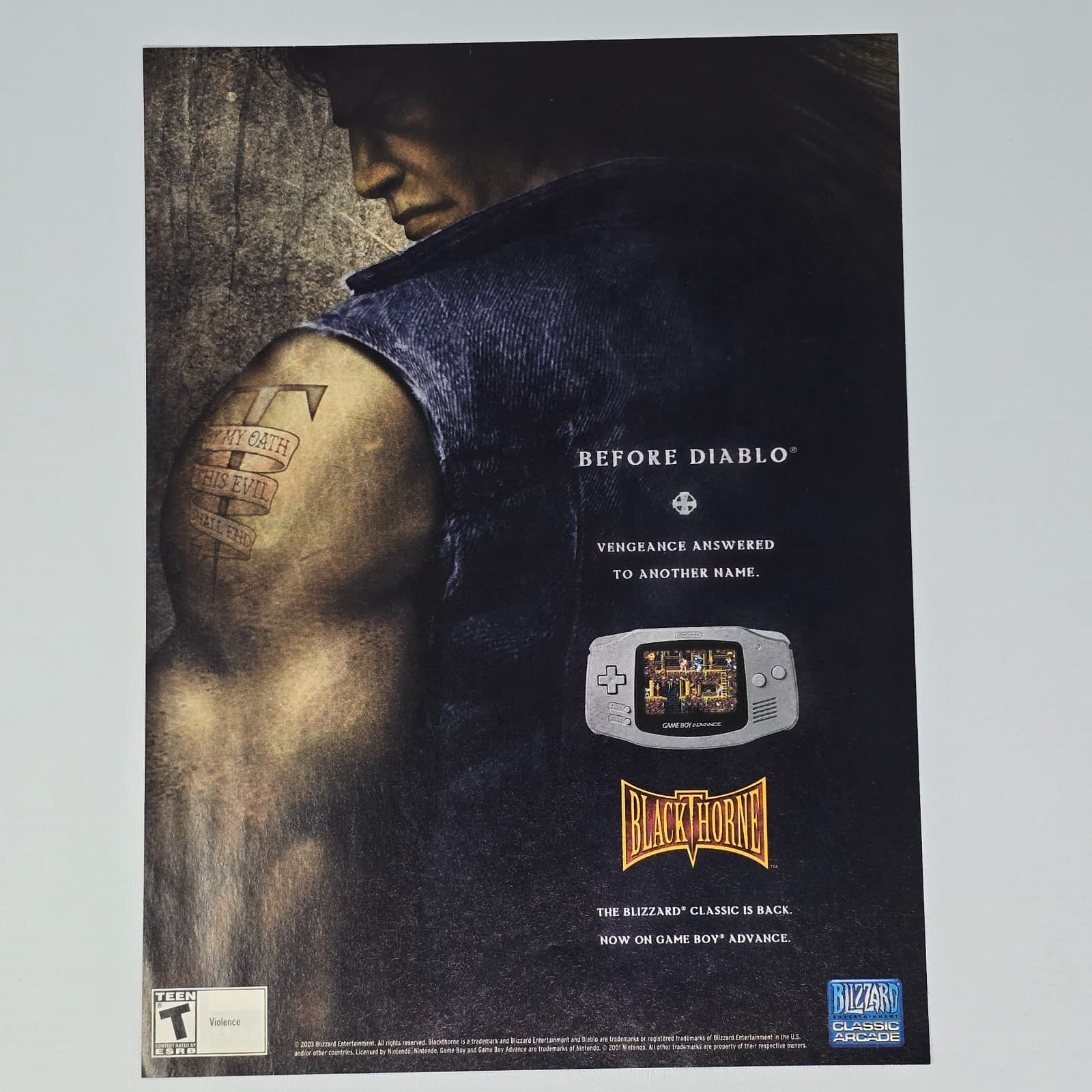 Black Thorne Game Boy Advance Blizzard Print Ad/Poster