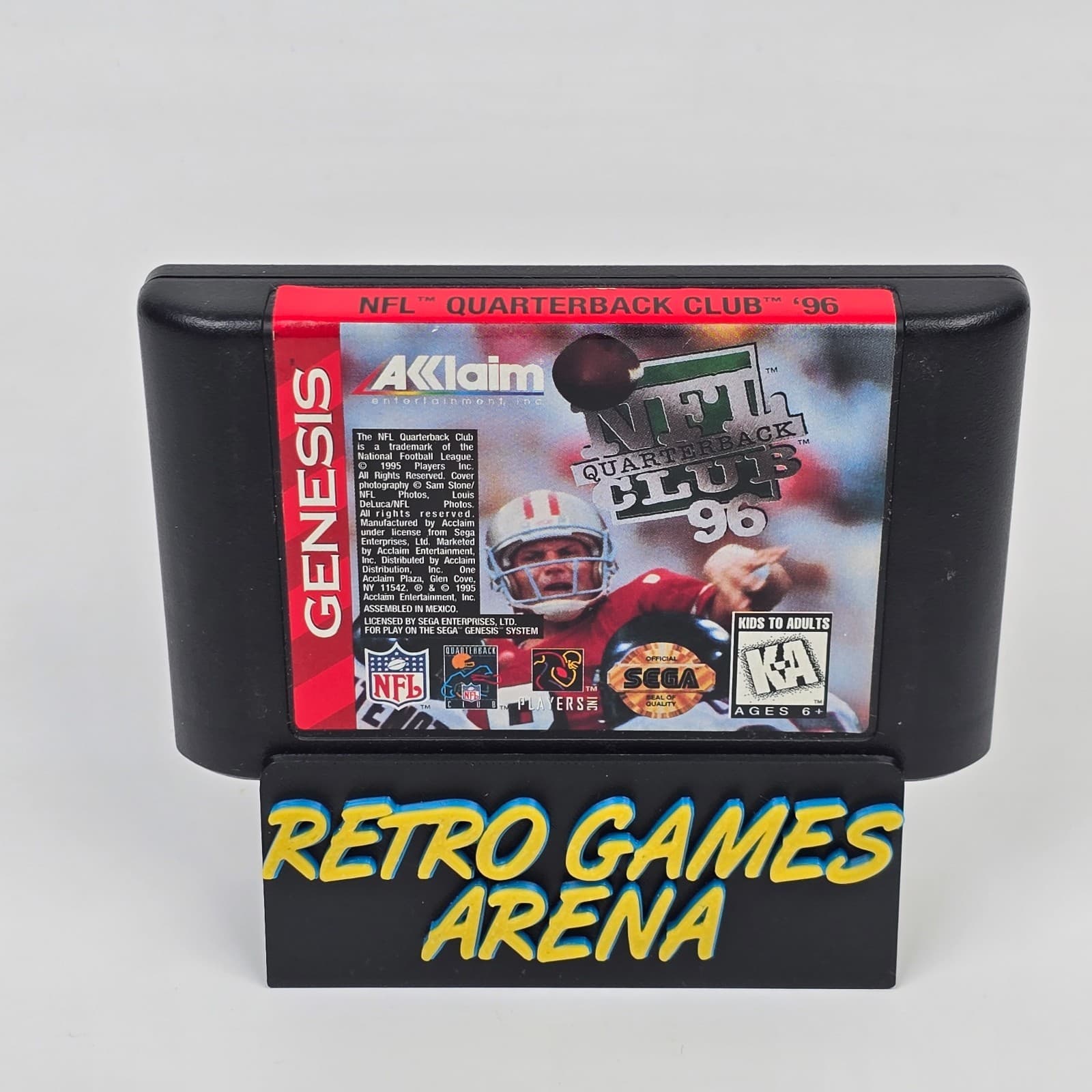 NFL Quarterback Club 96 (Sega Genesis) Cartridge CLEANED & TESTED