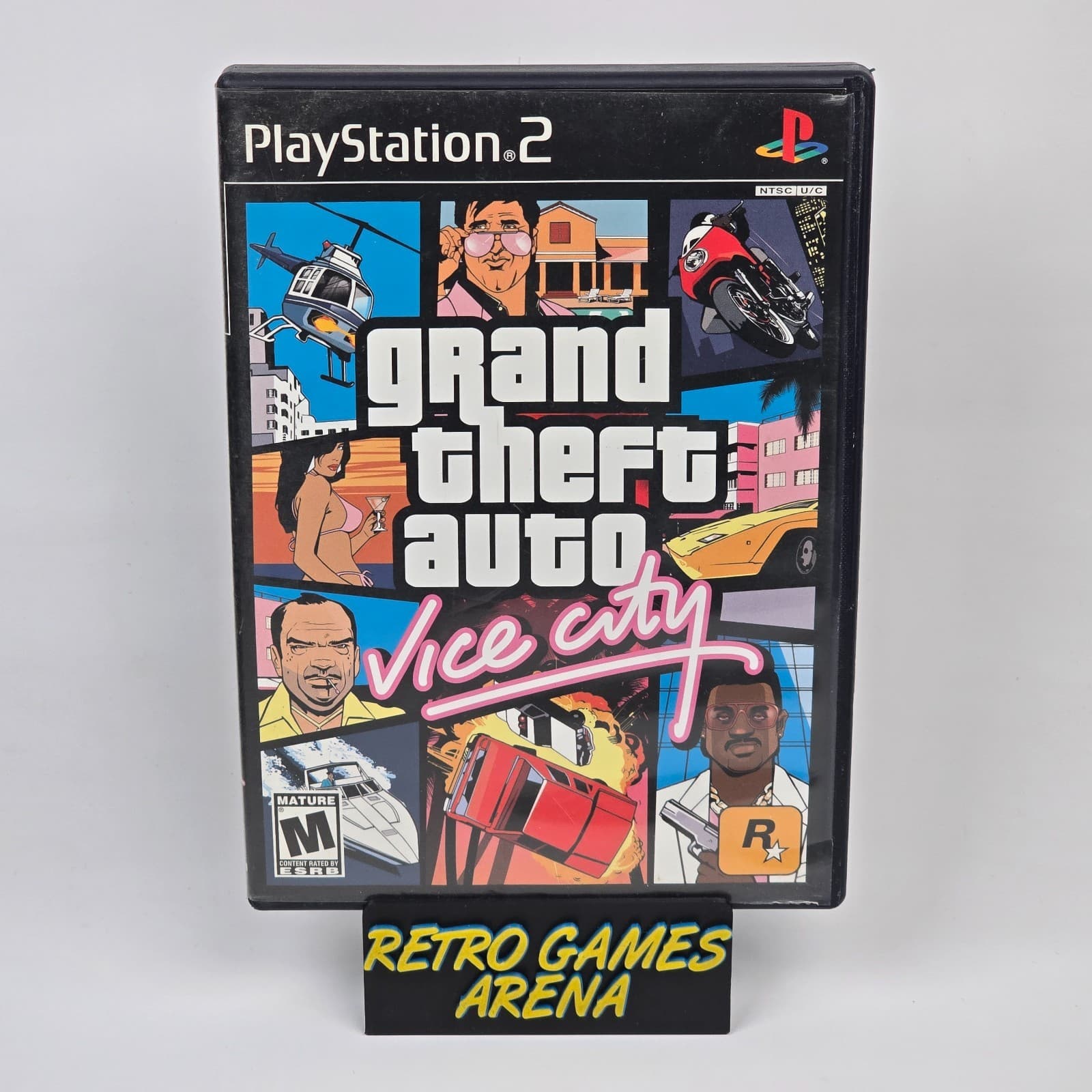 Grand Theft Auto: Vice City (PlayStation 2 PS2) Black Label Case & Disc