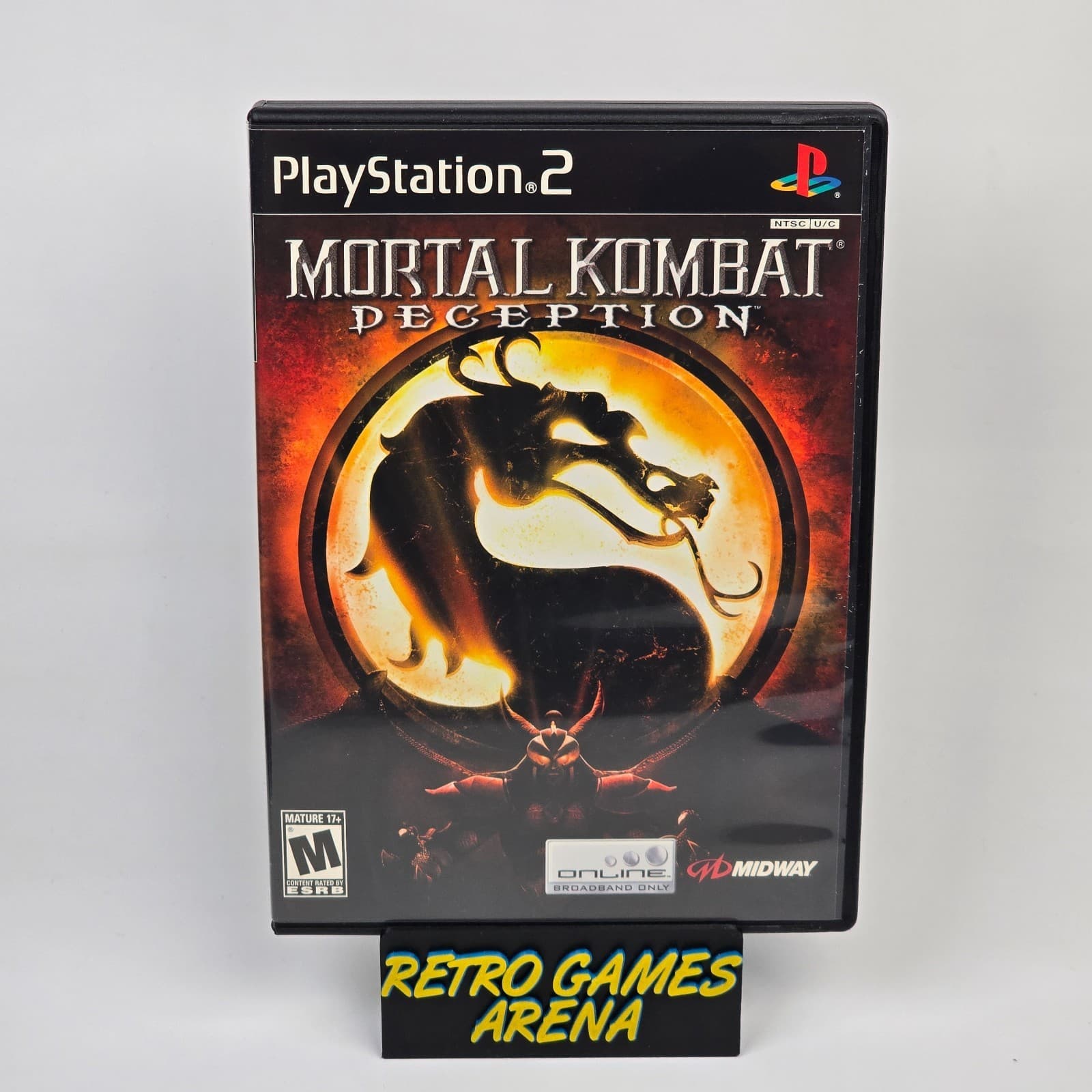 Mortal Kombat: Deception (PlayStation 2 PS2) Black Label Case & Disc