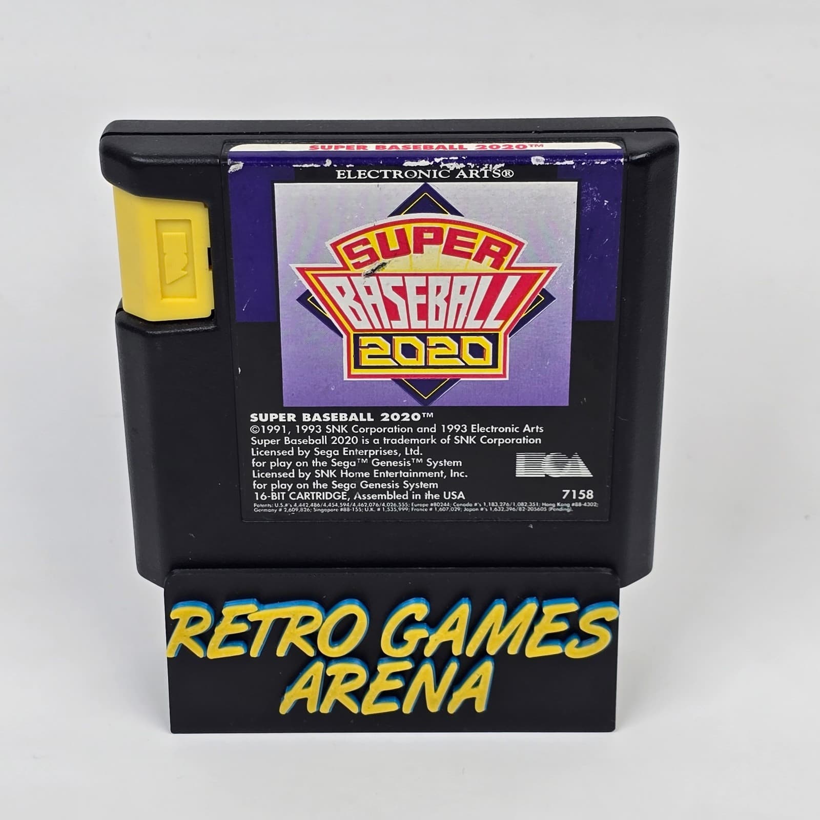 Super Baseball 2020 (Sega Genesis) Cartridge CLEANED & TESTED