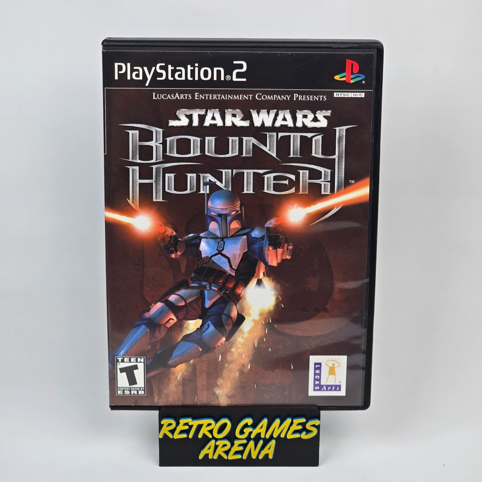 Star Wars: Bounty Hunter (PlayStation 2 PS2) Black Label Case & Disc