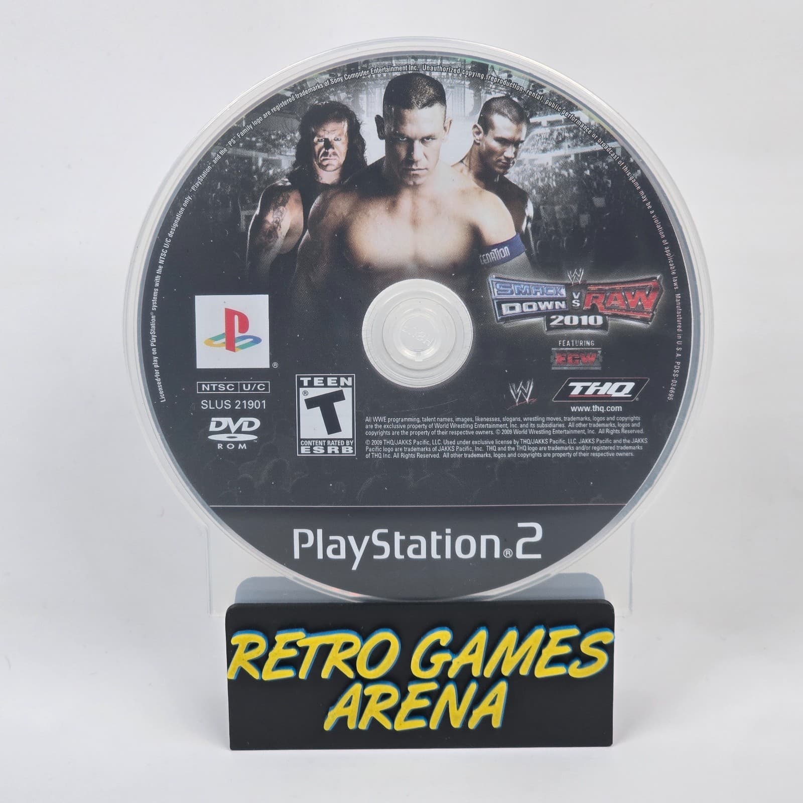 WWE Smackdown vs Raw 2010 Featuring ECW (PlayStation 2 PS2) Black Label Disc