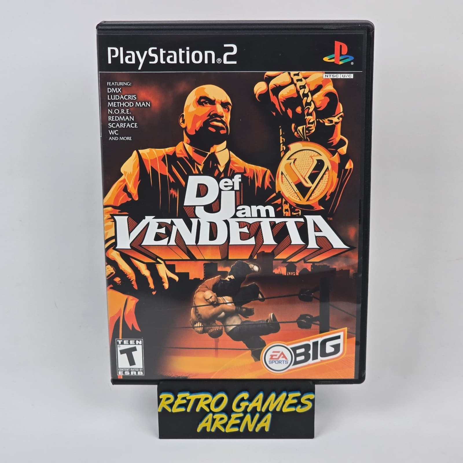Def Jam: Vendetta (PlayStation 2 PS2) Black Label Case & Disc