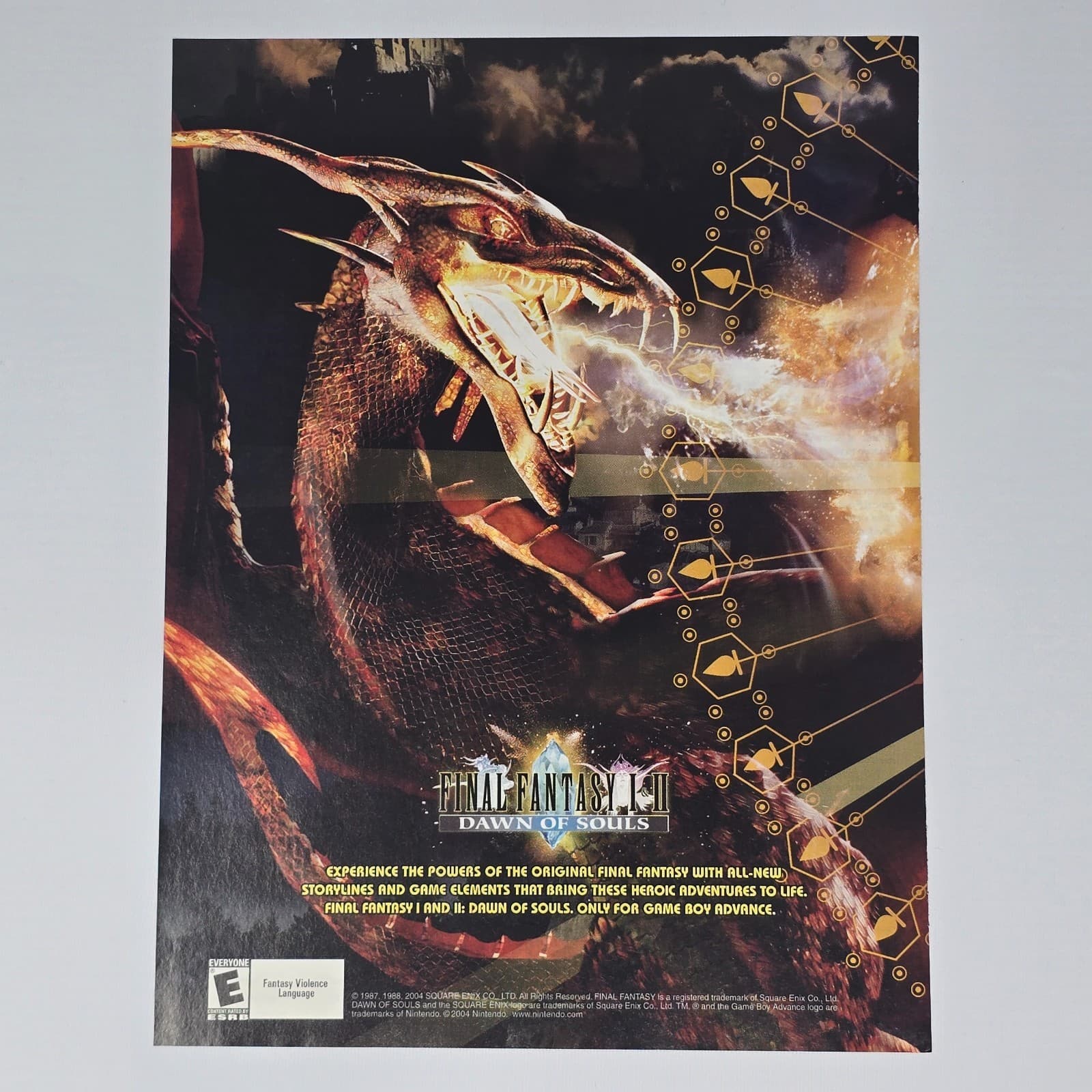 Final Fantasy I 1 & II 2 Dawn of Souls GameBoy Advance Print Ad/Poster Promo Art