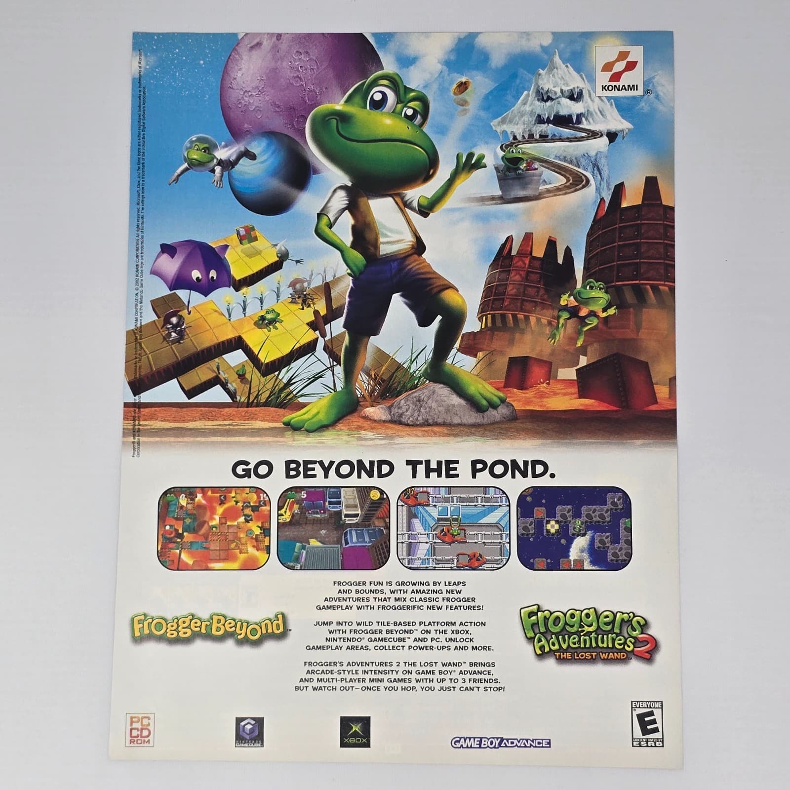 Frogger Beyond Adventures 2 Xbox GameCube PC Pond Print Ad/Poster Promo Art