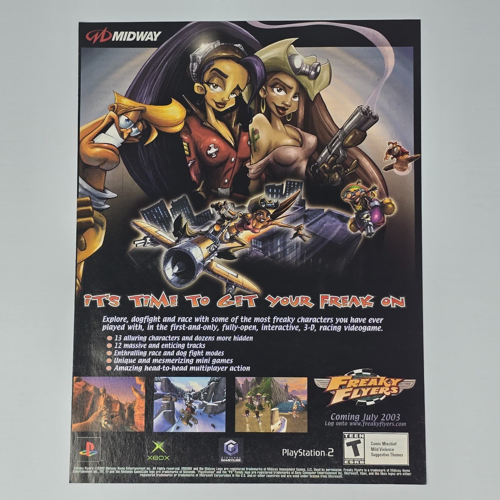 Freaky Flyers PS2 Xbox GameCube Freak On Print Ad/Poster Promo Art