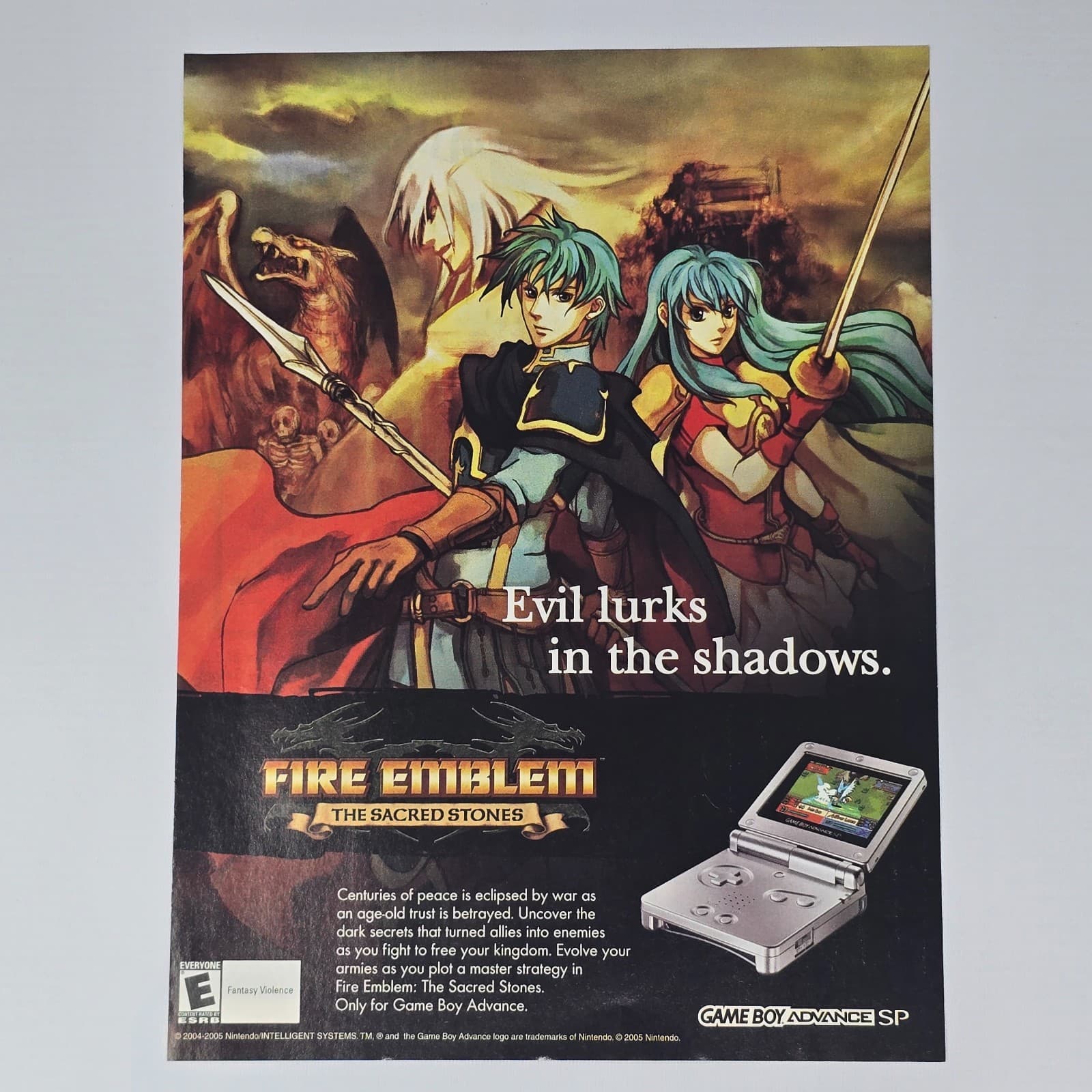 Fire Emblem The Sacred Stones GameBoy Advance Evil Print Ad/Poster Promo Art
