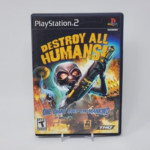 Destroy All Humans! (PlayStation 2 PS2) Black Label Case & Disc Only TESTED