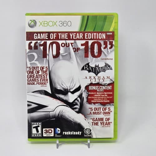 Batman: Arkham City Game of the Year Edition (Xbox 360) CIB COMPLETE & TESTED