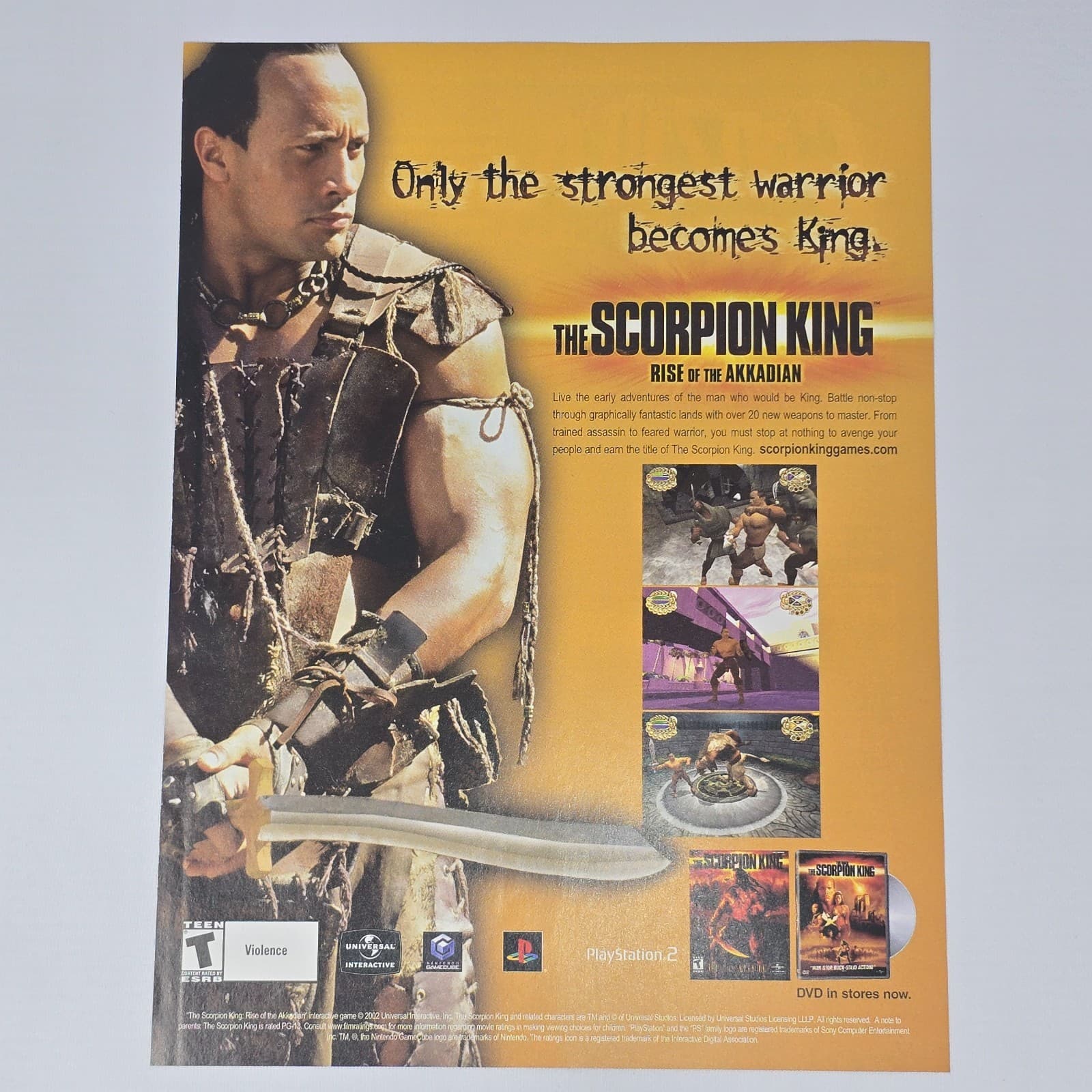 The Scorpion King Rise of Akkadian GameCube PS2 King Print Ad/Poster Promo Art