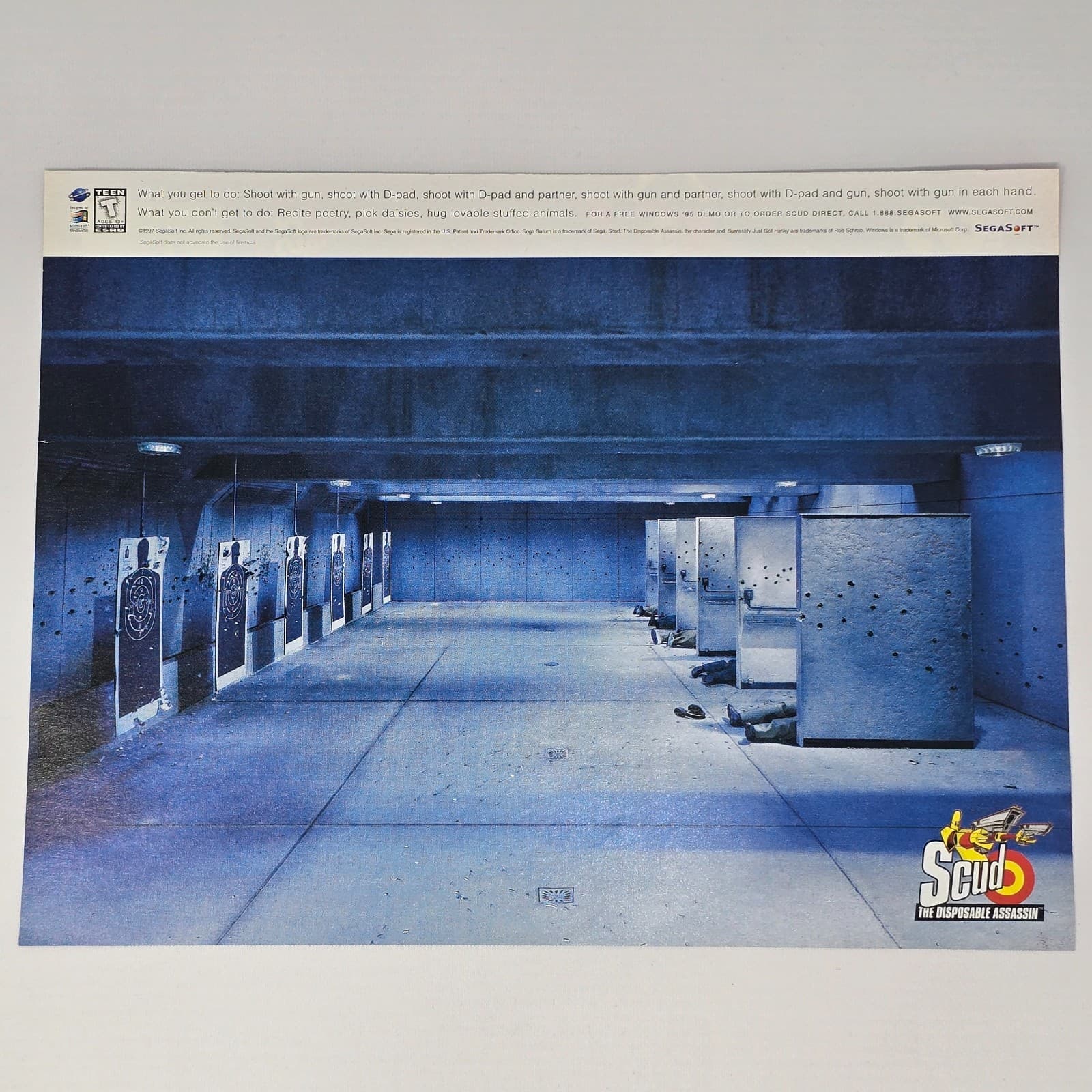 Scud The Disposable Assassin Sega Saturn PC Range Print Ad/Poster Promo Art