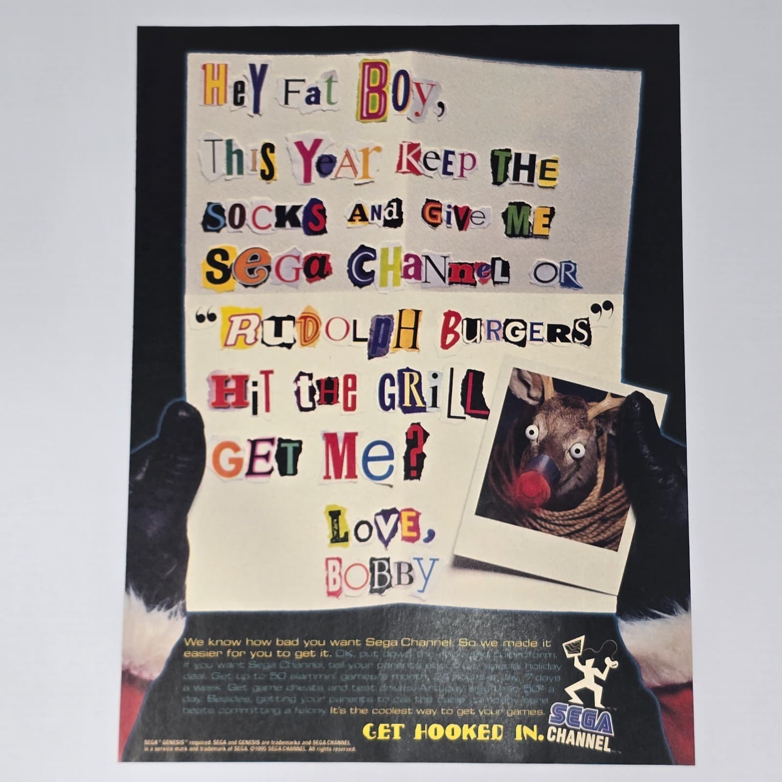 Sega Channel Genesis Fat Boy Print Ad/Poster Promo Art