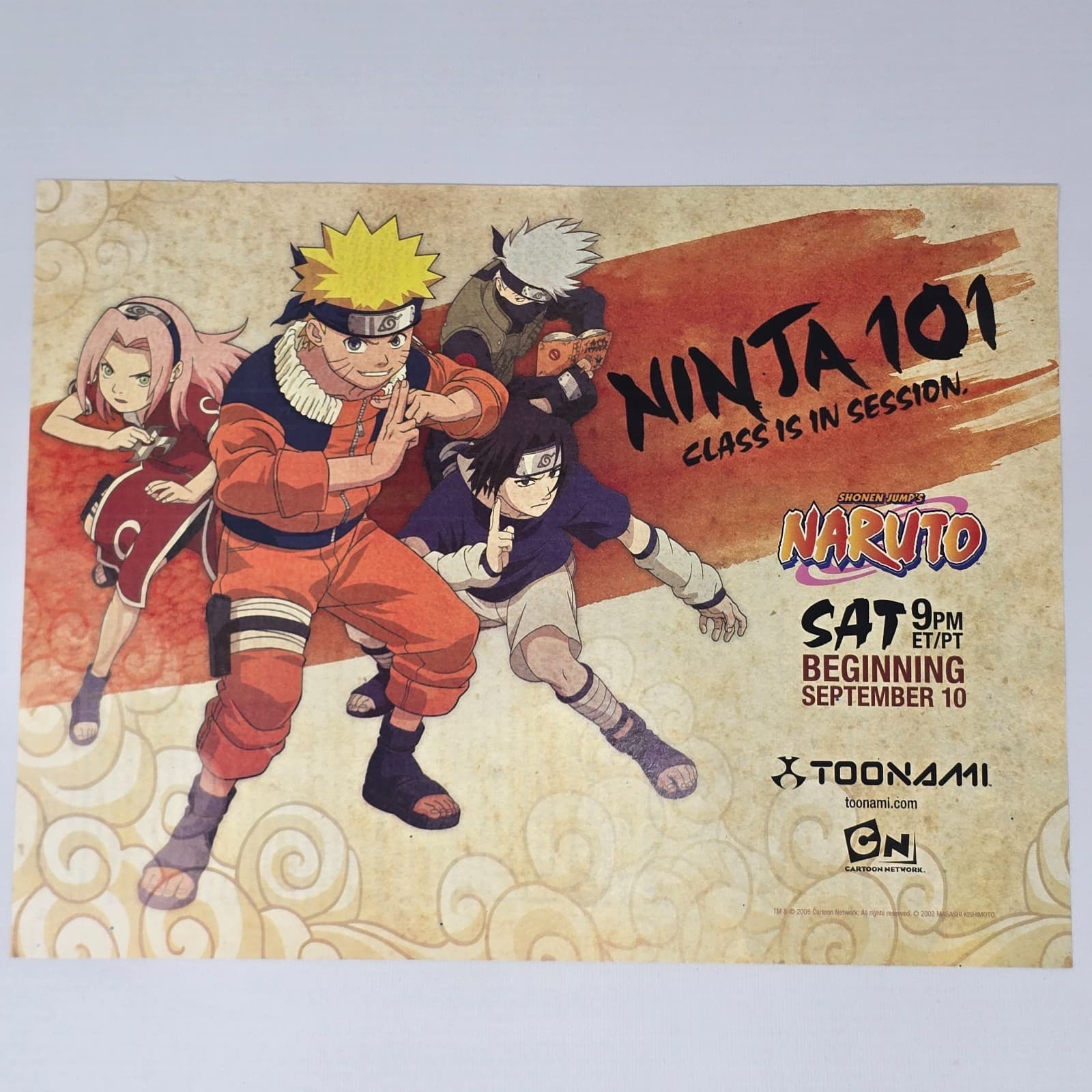 Shonen Jump's Naruto Toonami Cartoon Network Ninja 101 Print Ad/Poster Promo Art