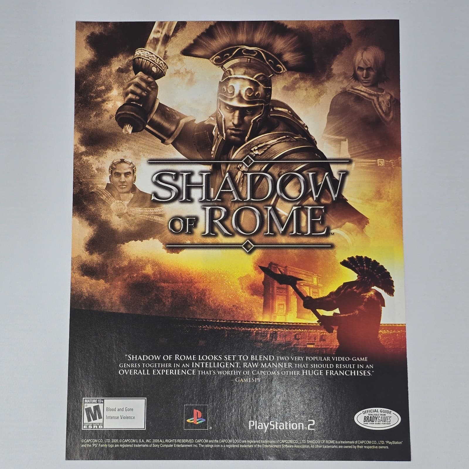 Shadow of Rome PlayStation 2 PS2 Assault Print Ad/Poster Promo Art