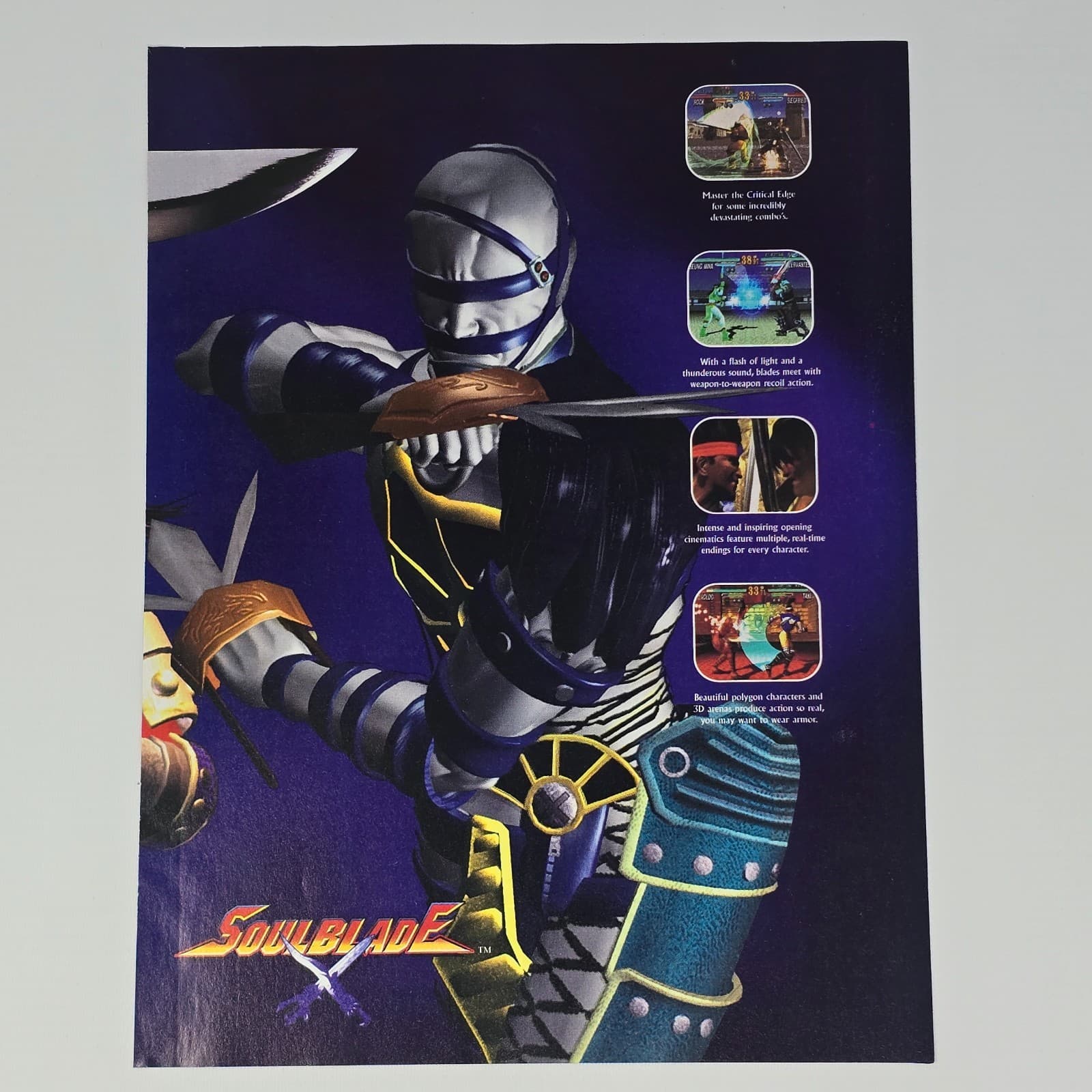 SoulBlade Soul Blade PlayStation 1 PS1 Screens Print Ad/Poster Promo Art
