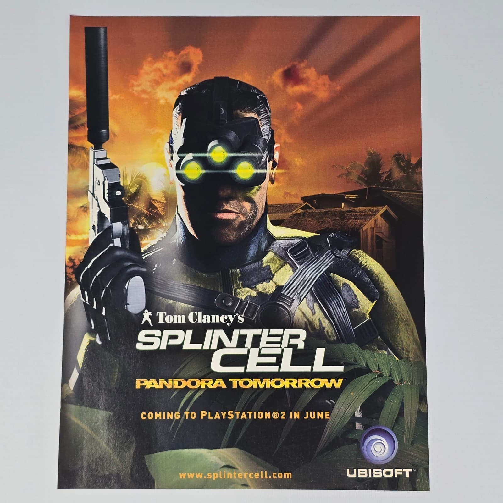 Splinter Cell Pandora Tomorrow PlayStation 2 PS2 June Print Ad/Poster Promo Art