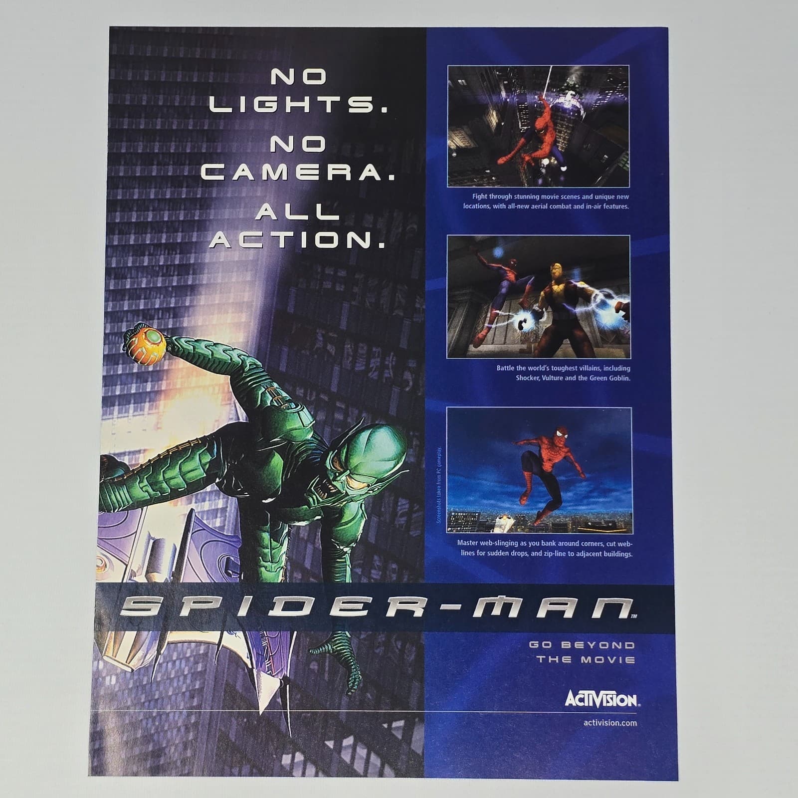 Spider-Man PS2 Xbox GameCube PC Green Goblin Print Ad/Poster Promo Art